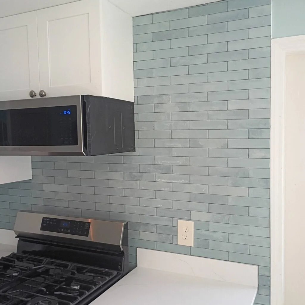 Island Lakes kitchen cabinetry and gas range